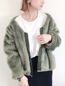 「haco!（ハコ）のアイテム（ブルゾン）」を使った、SIZUさん（レディース・156cm）の秋コーディネート