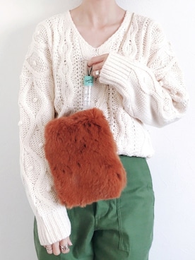 「GOLDY（ゴールディ）のアイテム（リング）」を使った、SIZUさん（レディース・156cm）の秋コーディネート