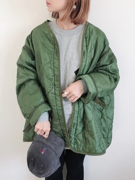 「Ne-net（ネネット）のアイテム（スウェット）」を使った、SIZUさん（レディース・156cm）の秋コーディネート