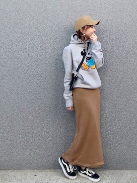 「Levi's（リーバイス）のアイテム（パーカー）」を使った、SIZUさん（レディース・156cm）の秋コーディネート