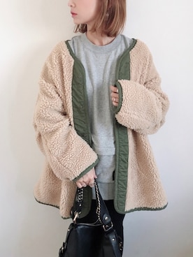 「Ne-net（ネネット）のアイテム（スウェット）」を使った、SIZUさん（レディース・156cm）の秋コーディネート