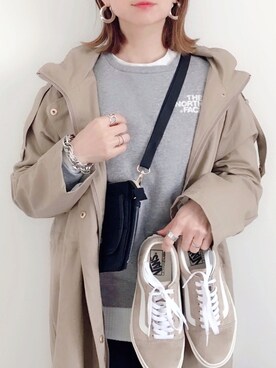 「GRL（グレイル）のアイテム（モッズコート）」を使った、SIZUさん（レディース・156cm）の秋コーディネート