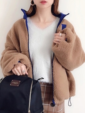 「PAGEBOY（ページボーイ）のアイテム（ジャケット/アウター）」を使った、SIZUさん（レディース・156cm）の冬コーディネート