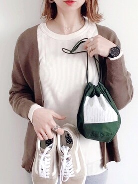 「SKAGEN（スカーゲン）のKATRINE　NECKLACE　SKJ1157040（ネックレス）」を使った、SIZUさん（レディース・156cm）の冬コーディネート