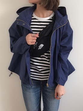 「zozoデニム」｜「アイテム（マウンテンパーカー）」を使った、SIZUさん（レディース・156cm）の冬コーディネート