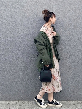 「GRL（グレイル）のアイテム（ピアス（両耳用））」を使った、SIZUさん（レディース・156cm）の冬コーディネート