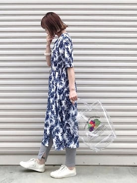 「FRUIT OF THE LOOM（フルーツオブザルーム）のアイテム」を使った、SIZUさん（レディース・156cm）の春コーディネート