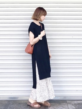 「OSMOSIS（オズモーシス）のアイテム」を使った、SIZUさん（レディース・156cm）の夏コーディネート