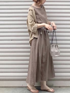 「TKEES（ティキーズ）の＜TKEES（ティキーズ）＞ トング サンダル◆（サンダル）」を使った、SIZUさん（レディース・155cm）の夏コーディネート