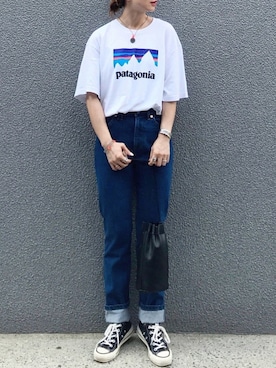 「Moname（モナーム）のアイテム（パンツ）」を使った、SIZUさん（レディース・155cm）の夏コーディネート