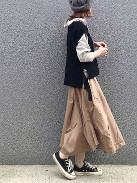 「mercibeaucoup,（メルシーボークー）のアイテム」を使った、SIZUさん（レディース・156cm）の秋コーディネート