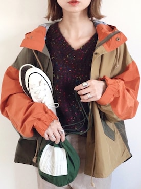 「Ne-net（ネネット）のアイテム（ブルゾン）」を使った、SIZUさん（レディース・156cm）の秋コーディネート