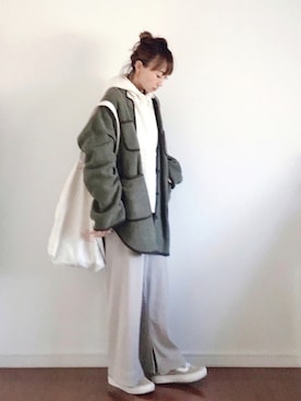 「Ne-net（ネネット）のアイテム（ブルゾン）」を使った、SIZUさん（レディース・156cm）の秋コーディネート