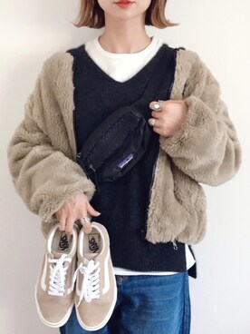 「URBAN RESEARCH Sonny Label（アーバンリサーチサニーレーベル）のアイテム（ブルゾン）」を使った、SIZUさん（レディース・156cm）の冬コーディネート