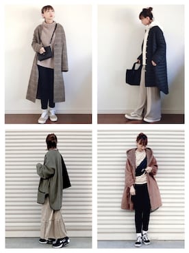 「MAJESTIC LEGON（マジェスティックレゴン）のアイテム（その他アウター）」を使った、SIZUさん（レディース・156cm）の冬コーディネート