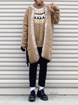「WILD THINGS（ワイルドシングス）のアイテム（ジャケット/アウター）」を使った、SIZUさん（レディース・156cm）の冬コーディネート
