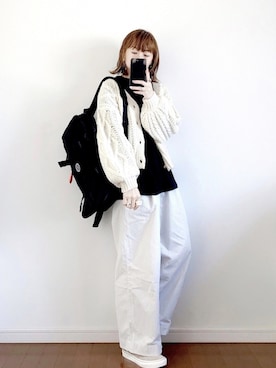 「apres jour（アプレジュール）のアイテム（スウェット）」を使った、SIZUさん（レディース・156cm）の冬コーディネート