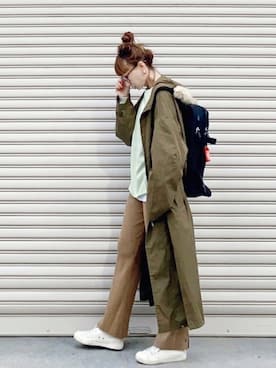 「kipling（キプリング）のアイテム」を使った、SIZUさん（レディース・156cm）の冬コーディネート