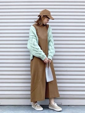 「GRL（グレイル）のアイテム（イヤリング（片耳用））」を使った、SIZUさん（レディース・156cm）の春コーディネート