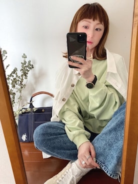 「URBAN RESEARCH Sonny Label（アーバンリサーチサニーレーベル）のアイテム（パンツ）」を使った、SIZUさん（レディース・156cm）の春コーディネート