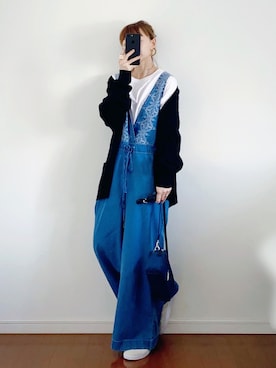 「URBAN RESEARCH Sonny Label（アーバンリサーチサニーレーベル）のアイテム（サロペット/オーバーオール）」を使った、SIZUさん（レディース・156cm）の春コーディネート