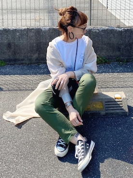 「にゃー（ニャー）のアイテム」を使った、SIZUさん（レディース・156cm）の春コーディネート
