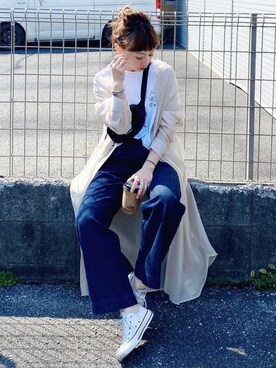「にゃー（ニャー）のアイテム」を使った、SIZUさん（レディース・156cm）の春コーディネート