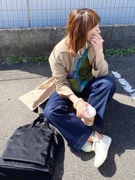 「kipling（キプリング）のアイテム」を使った、SIZUさん（レディース・156cm）の春コーディネート