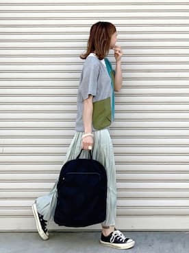 「kipling（キプリング）のアイテム」を使った、SIZUさん（レディース・156cm）の春コーディネート