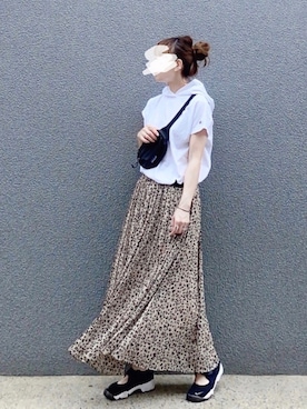 「にゃー（ニャー）のアイテム」を使った、SIZUさん（レディース・156cm）の春コーディネート