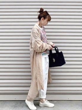 「mercibeaucoup,（メルシーボークー）のアイテム」を使った、SIZUさん（レディース・156cm）の春コーディネート