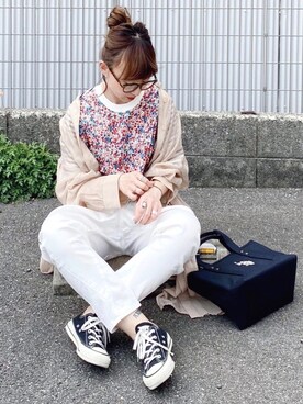 「mercibeaucoup,（メルシーボークー）のアイテム」を使った、SIZUさん（レディース・156cm）の春コーディネート