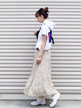 「にゃー（ニャー）のアイテム」を使った、SIZUさん（レディース・156cm）の春コーディネート