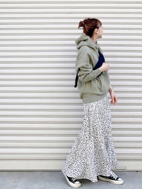 「Ungrid（アングリッド）のアイテム（ピアス（両耳用））」を使った、SIZUさん（レディース・156cm）の春コーディネート