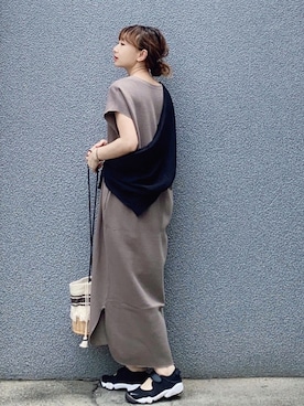 「AZUL ENCANTO（アズールエンカント）のアイテム（ワンピース）」を使った、SIZUさん（レディース・156cm）の夏コーディネート