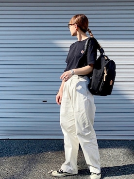 「kipling（キプリング）のアイテム」を使った、SIZUさん（レディース・156cm）の夏コーディネート