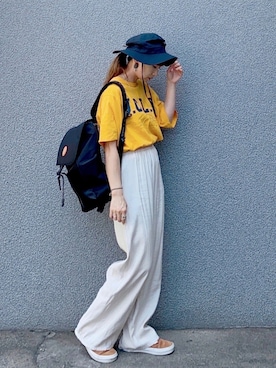 「kipling（キプリング）のアイテム」を使った、SIZUさん（レディース・156cm）の夏コーディネート