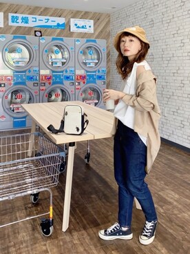 「URBAN RESEARCH Sonny Label（アーバンリサーチサニーレーベル）のアイテム（パンツ）」を使った、SIZUさん（レディース・156cm）の秋コーディネート