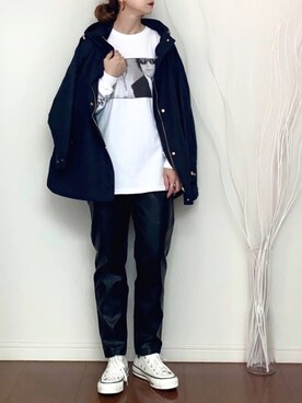 「URBAN RESEARCH Sonny Label（アーバンリサーチサニーレーベル）のアイテム（マウンテンパーカー）」を使った、SIZUさん（レディース・156cm）の秋コーディネート