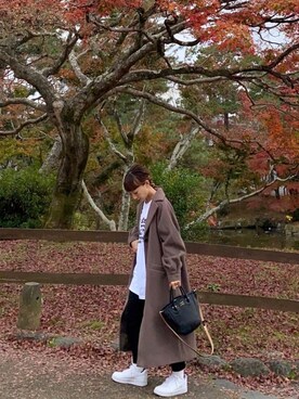 「秋冬」｜「アイテム（トレンチコート）」を使った、SIZUさん（レディース・156cm）の秋コーディネート