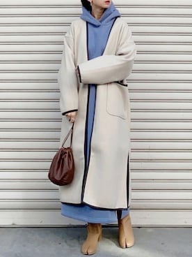 「socolla（ソコラ）のアイテム（ワンピース/ドレス）」を使った、SIZUさん（レディース・156cm）の冬コーディネート