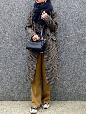 「ECRIRE（エクリール）のアイテム（その他アウター）」を使った、SIZUさん（レディース・156cm）の冬コーディネート