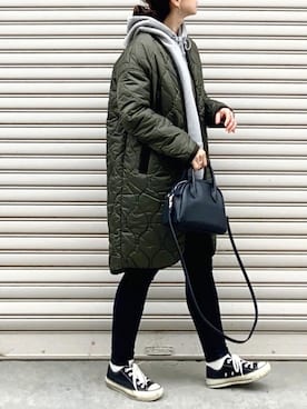 「MK MICHEL KLEIN（エムケーミッシェルクラン）のアイテム（ジャケット/アウター）」を使った、SIZUさん（レディース・156cm）の冬コーディネート