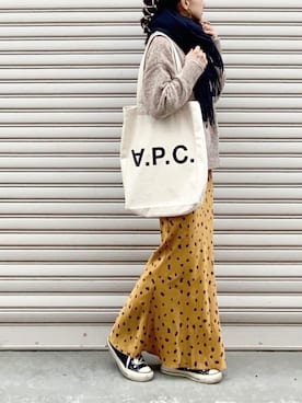 「Simplicite（サンプリシテ）のアイテム」を使った、SIZUさん（レディース・156cm）の冬コーディネート