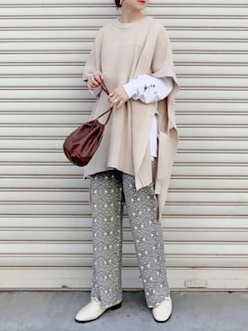 「GRL（グレイル）のアイテム（リング）」を使った、SIZUさん（レディース・156cm）の冬コーディネート