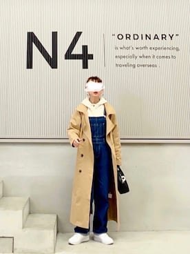 「WEGO（ウィゴー）のアイテム（オールインワン・サロペット）」を使った、SIZUさん（レディース・156cm）の冬コーディネート