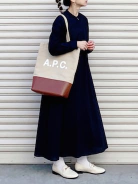 「URBAN RESEARCH Sonny Label（アーバンリサーチサニーレーベル）のアイテム（ワンピース/ドレス）」を使った、SIZUさん（レディース・156cm）の冬コーディネート