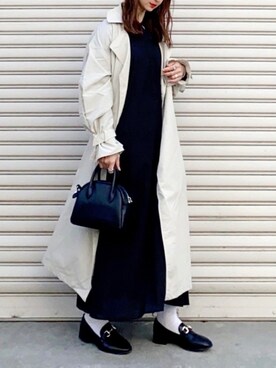 「URBAN RESEARCH Sonny Label（アーバンリサーチサニーレーベル）のアイテム（ワンピース/ドレス）」を使った、SIZUさん（レディース・156cm）の冬コーディネート