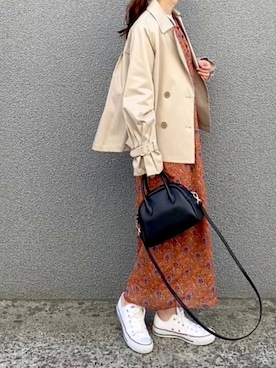 「MK MICHEL KLEIN（エムケーミッシェルクラン）のアイテム（ジャケット/アウター）」を使った、SIZUさん（レディース・156cm）の春コーディネート