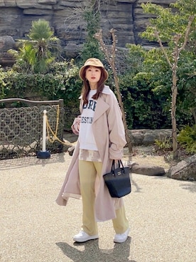 「reca（レカ）のアイテム（ジャケット/アウター）」を使った、SIZUさん（レディース・156cm）の春コーディネート